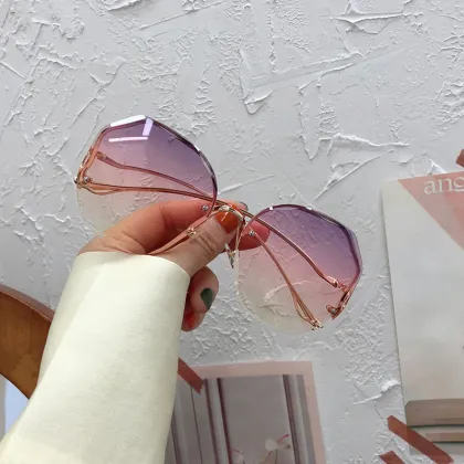2024 Newest Women's UV400 Rimless Gradient Sunglasses by Designer Brands