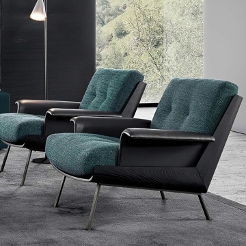 Dark Green Lounge Arm stoelen