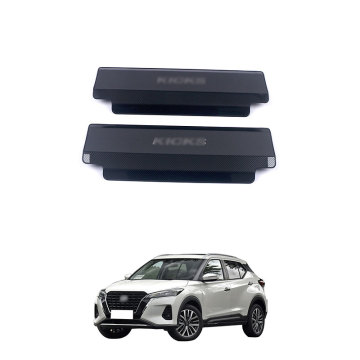 2022 Nissan Kicks Seat Kick Mats 용 OEM 자동차 스테인레스 스틸 및 탄소 섬유 내부 액세서리