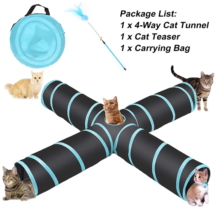 Collapsible Cat Tunnel Tube Kitty Tunnel