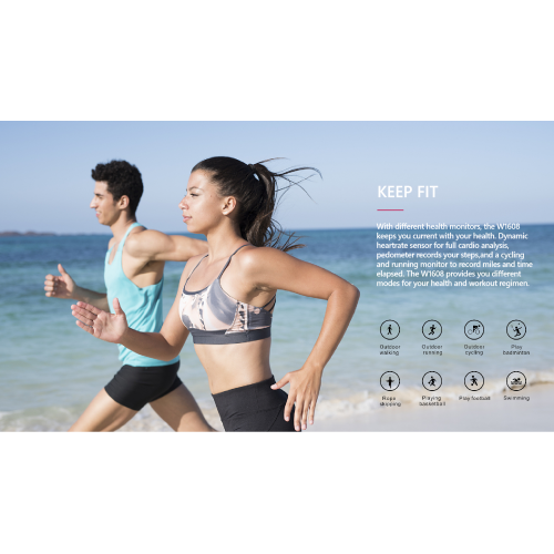 Pulseira inteligente Bluetooth faixa de fitness esportes