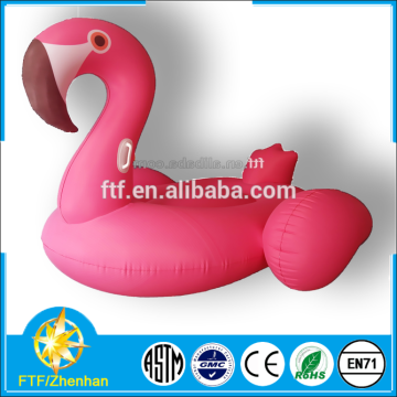 Custom giant pink inflatable water flamingos floating row water cartoon animal toy air mattress in pool for adult or child