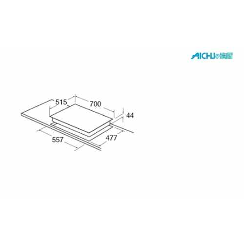 Stufe a gas cucina per cottura 70 cm