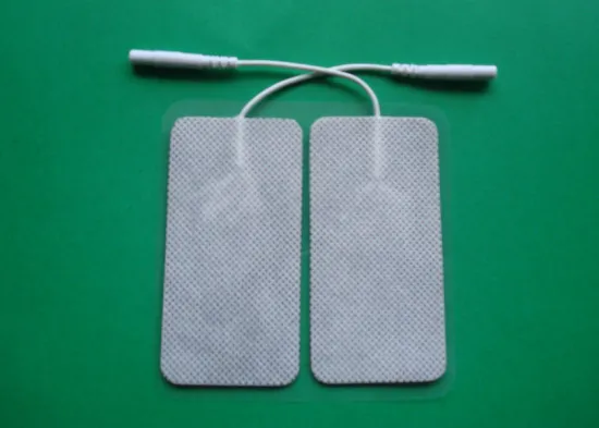 Non-woven Fiber Tens Electrode For Medical Equipment, Gray Square 40*80mm Tens Unit Pads