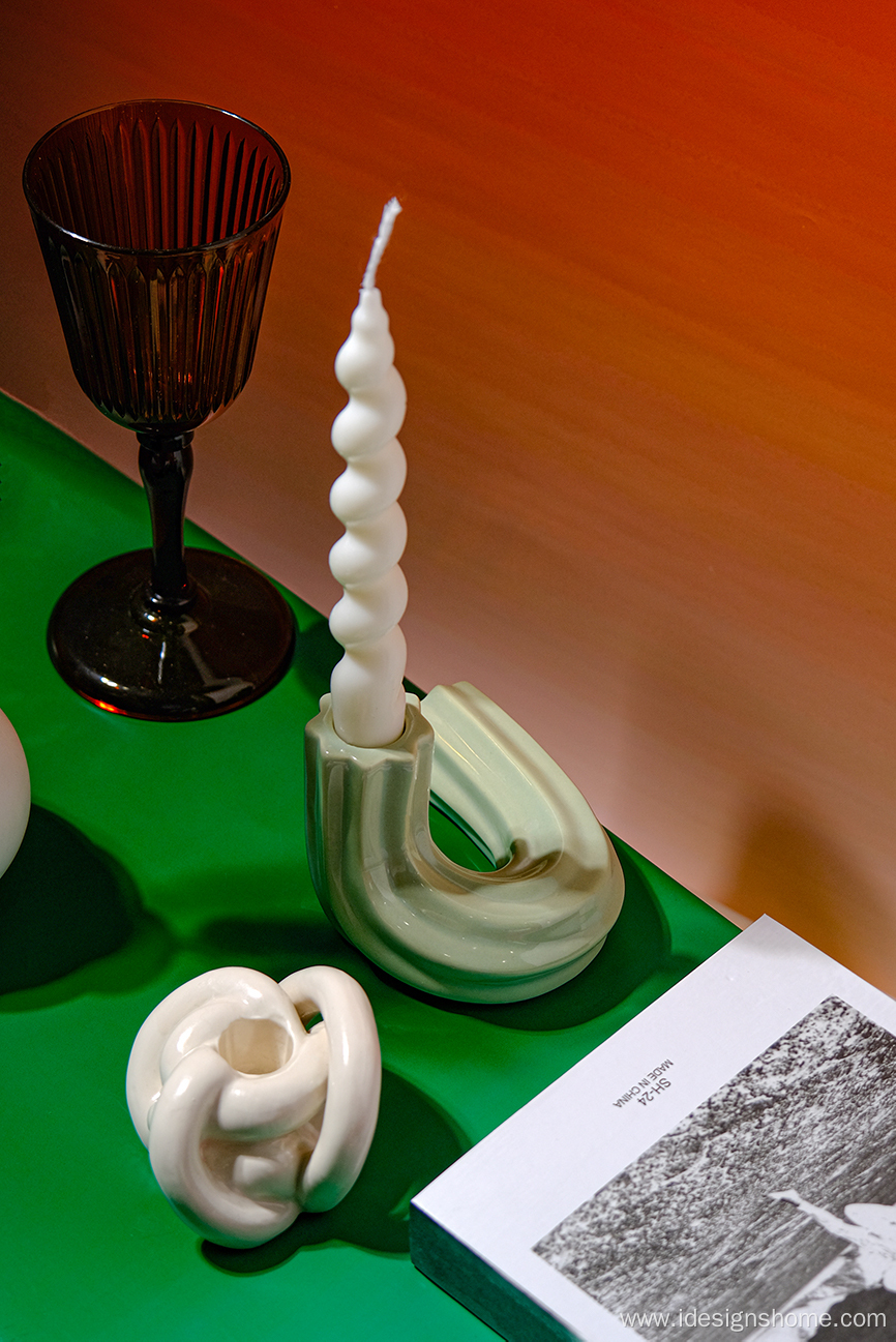 Porcelain Irregular Candle Holder