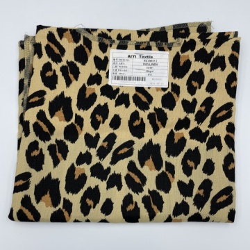 Patrón de leopardo anti estático textil de lino puro