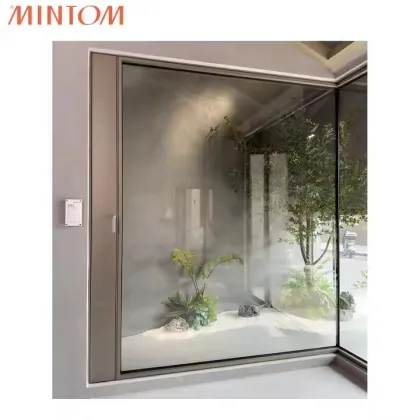 Large View Floor-to-Ceiling Double Tempered Glass Micro-ventilated Fixed Aluminum Corner Windows