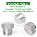 Stainless steel outer hexgaon 3/8NPT thread plug