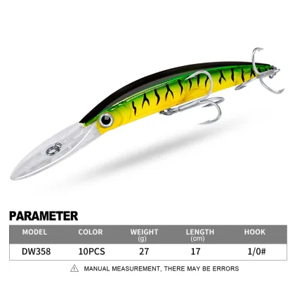 Plastic Hard Stick Bait Swimbait - 17cm 27g Floating Jerk Bait for Topwater Fishing
