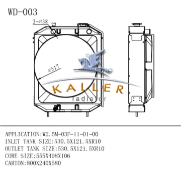 Agricultural Radiator for W2.5M-03F-11-01-00