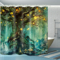 3D waterproof bath curtain