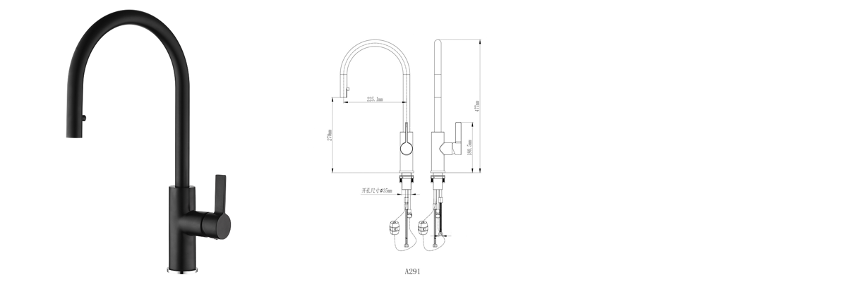 black kitchen faucet