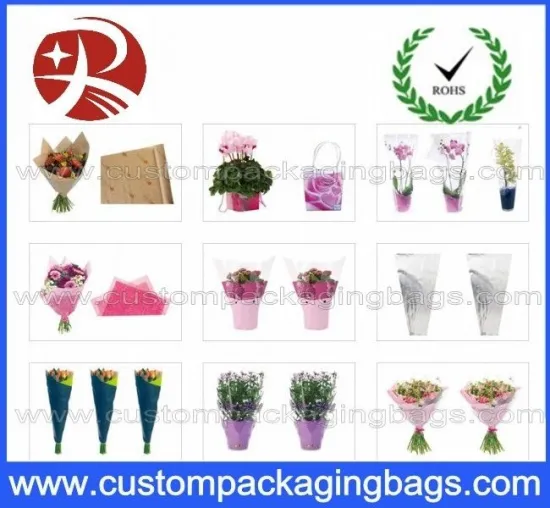 Custom Packaging Bags Opp Flowers Sleeve
