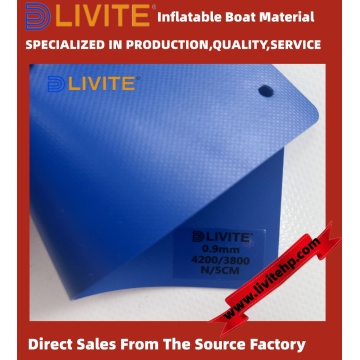 Livite 500gsm 0.4mm PVC خفيفة الوزن النسيج القابل للنفخ