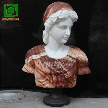 Busto femminile in marmo intagliato a mano - Statue di testa della donna romano