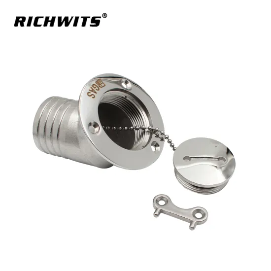 Marine Hardware 45 Degree Stainless Steel 316 Deck Fuel With Key Boat Deck Filler