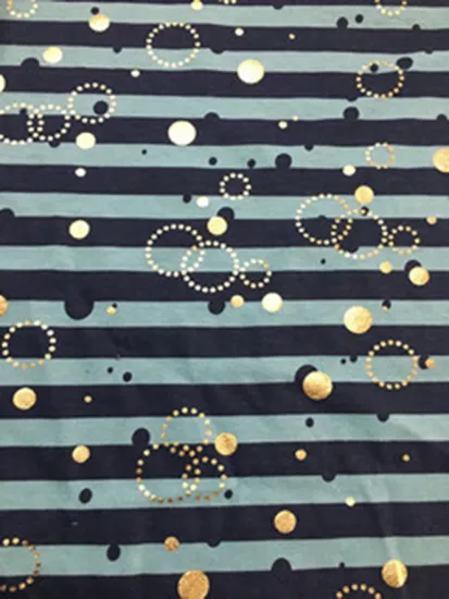 Cotton Print Jersey with Gold Foil