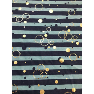 Cotton Print Jersey with Gold Foil