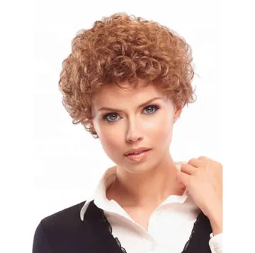 wholesale bob Afro curly Synthetic hair water wave brown color short synthetic hair wigs for women