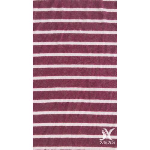 Wine White Stripe Jersey Knit