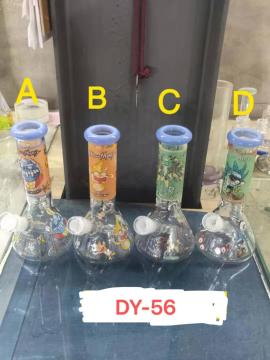 38 *4mm Newest Cartoon Decal Glass Beaker Bongs