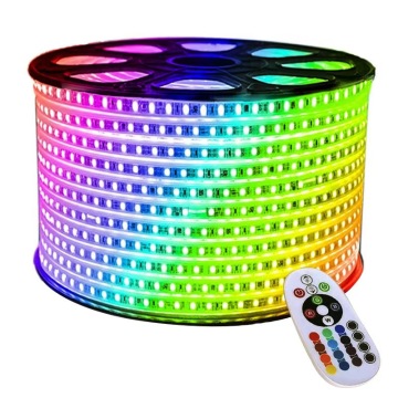 5050 Waterproof RGB Color Flexible Strip Light - 220V Indoor/Outdoor