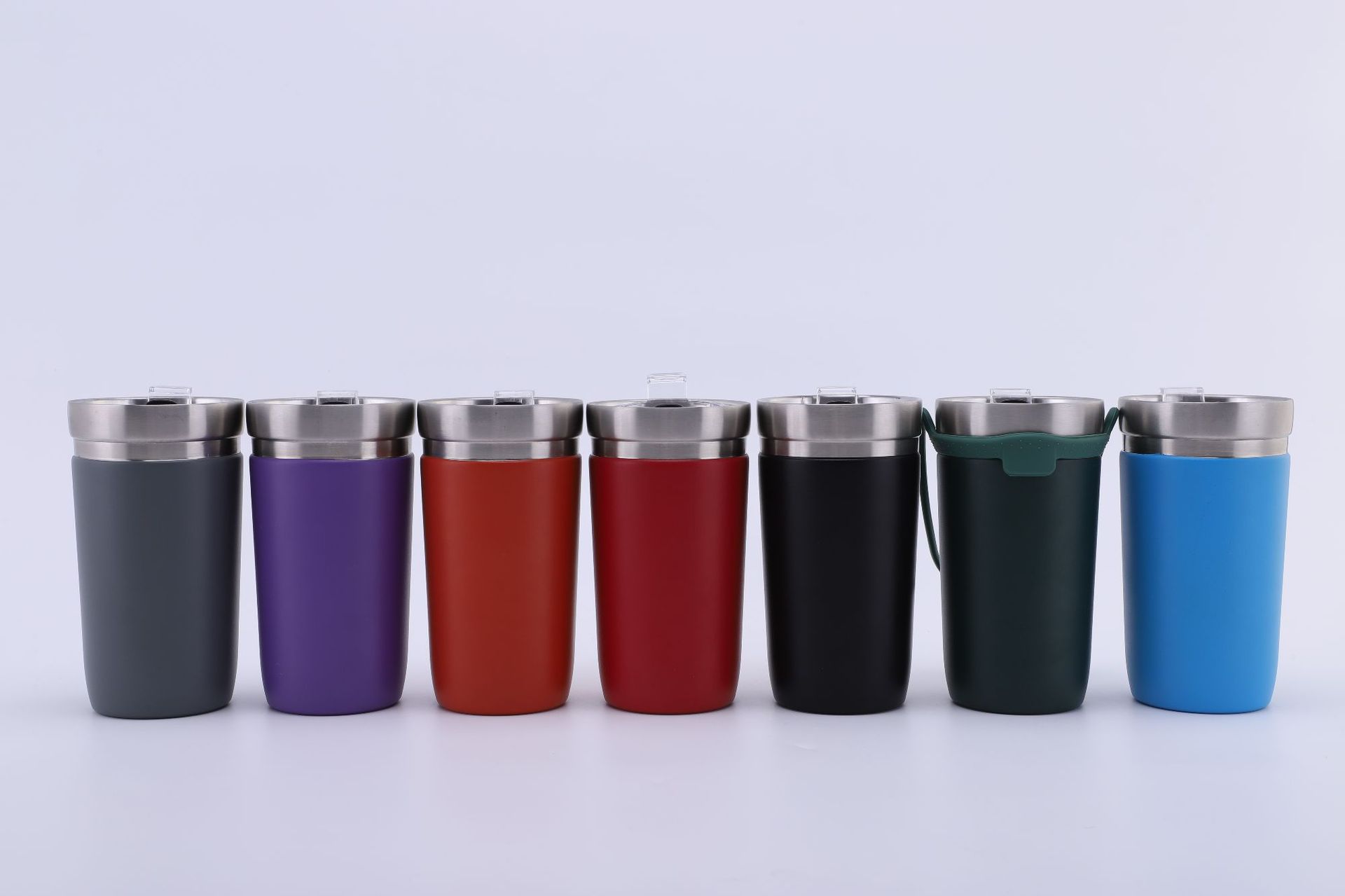 Spray molded outdoor portable cup with lid