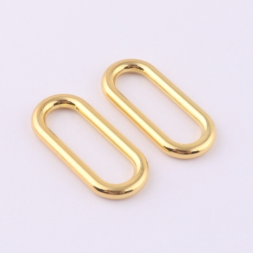 High Quality Gold Color 40mm Zinc Alloy Metal Oval Ring Buckle for Bag Accessories