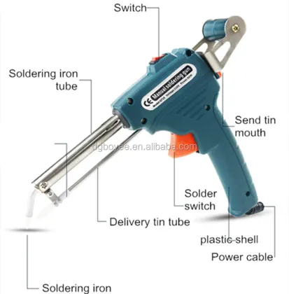 60W Electric Soldering Iron Automatic Soldering Gun with Soldering Tip - 60W Lote Tin Repair Set