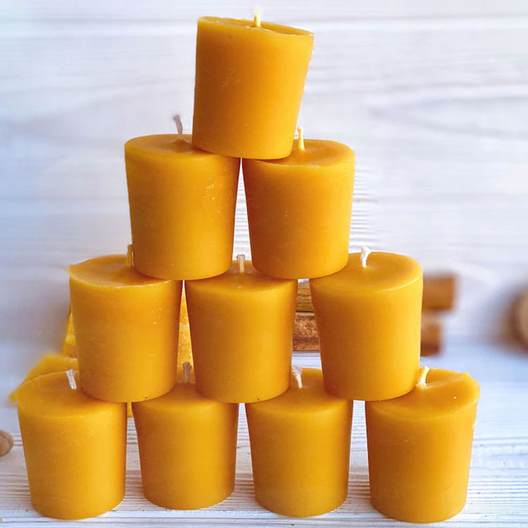 Healthy Sustainable Catholic Beeswax Votive Candles Bulk