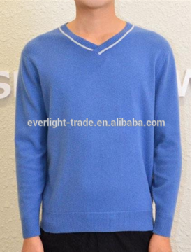 pure cashmere v-neck pullover long sleeve sweater for men