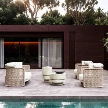 Myanmar rope furniture webbing garden rope aluminum sofa set hotel patio outdoor furniture outdoor sofa