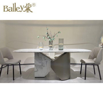 High-Quality Marble Dining Table and Chair Set with Nordic Modern Style