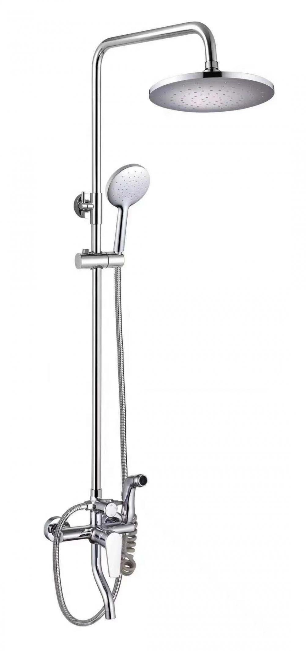 バスルーム壁掛けモダンデザインバスルームバス降雨シャワーミキサービデスプレー付きセット