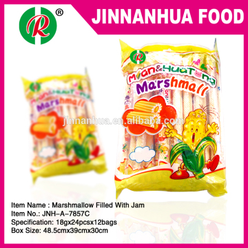 corn marshmallow filled with jam