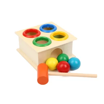 Wooden Hammering Ball Game: An Engaging Preschool Educational Toy for Early Learning and Fun