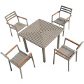 Table et chaises de jardin en alliage en aluminium en aluminium extérieur