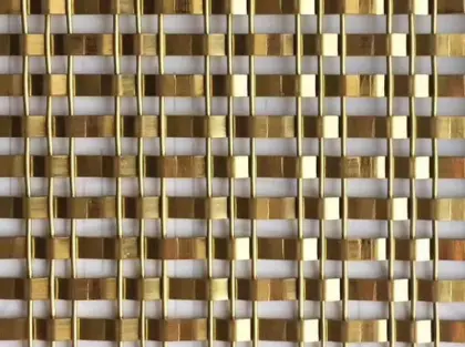 Bulletproof Architectural Woven Wire Mesh Decorative Laminated Glass For Banks