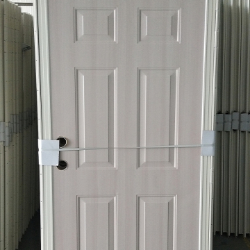 Melamine Faced Board Door with Aluminum Frame and Glazed Window
