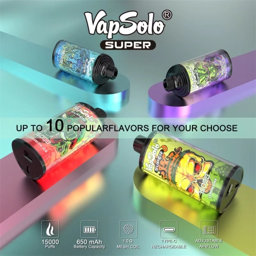 Vapsolo Vape Super 15000 Puffs Portugal Warehouse Fabrikant fan Sina