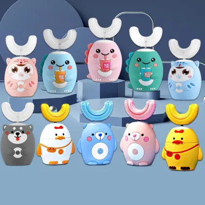 Sonic Rechargeable U-Shaped Electric Toothbrush for Children