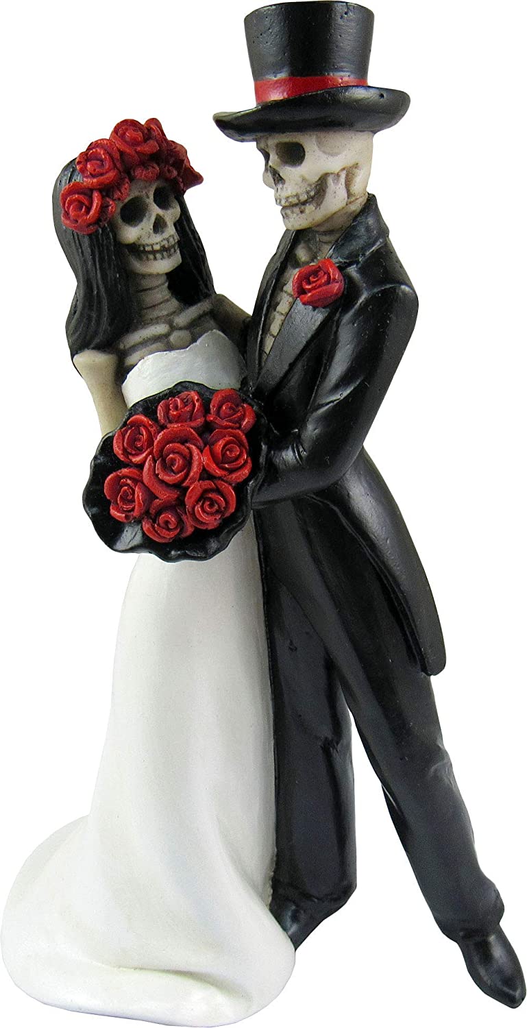 Halloween Gothic Lovers Romantic Bride and Groom Figurine