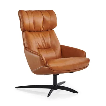 Modern Leather Lounge Chair for Bedroom
