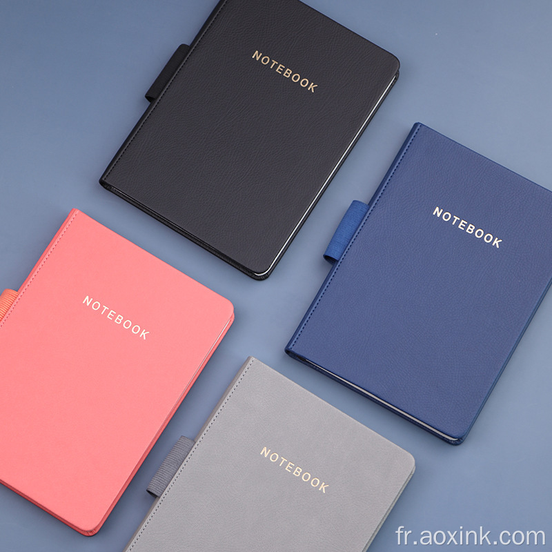 A5 Notebook Travel Leather Printing personnalisé avec porte-stylo