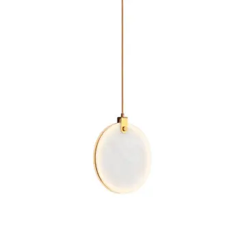 INSHINE Small White Round Drop Pendant Light