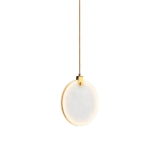 INSHINE Small White Round Drop Pendant Light