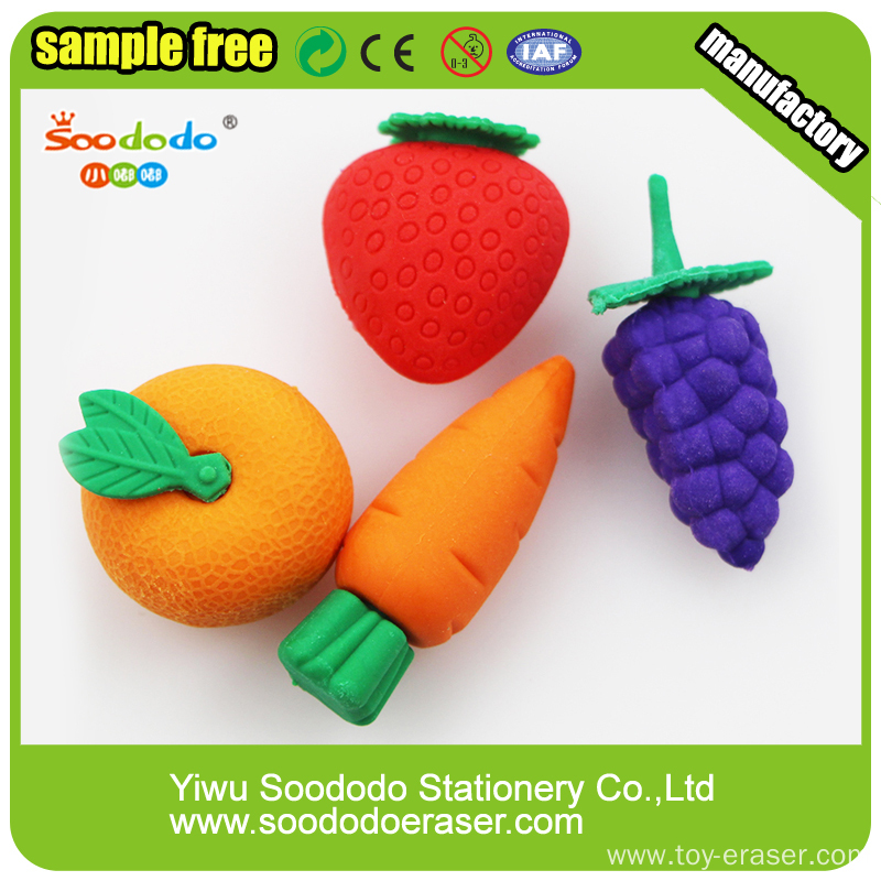 Fruit shaped stationery eraser factory China Manufacturer