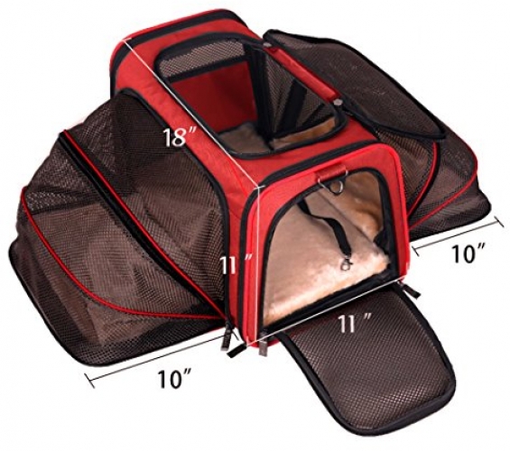 Foldable Expandable Travel Dog Carrier