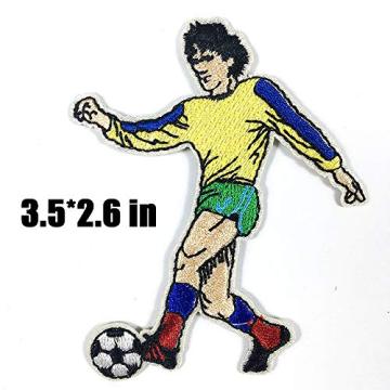 Patch Bordir Pemain Sepak Bola Applique Patch Keren