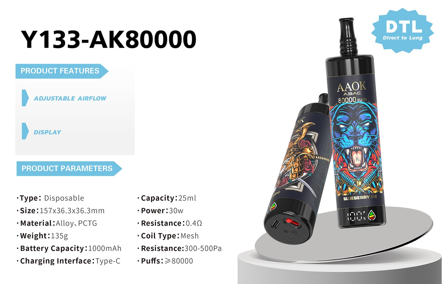 AAOK 80000 puffs-Y133